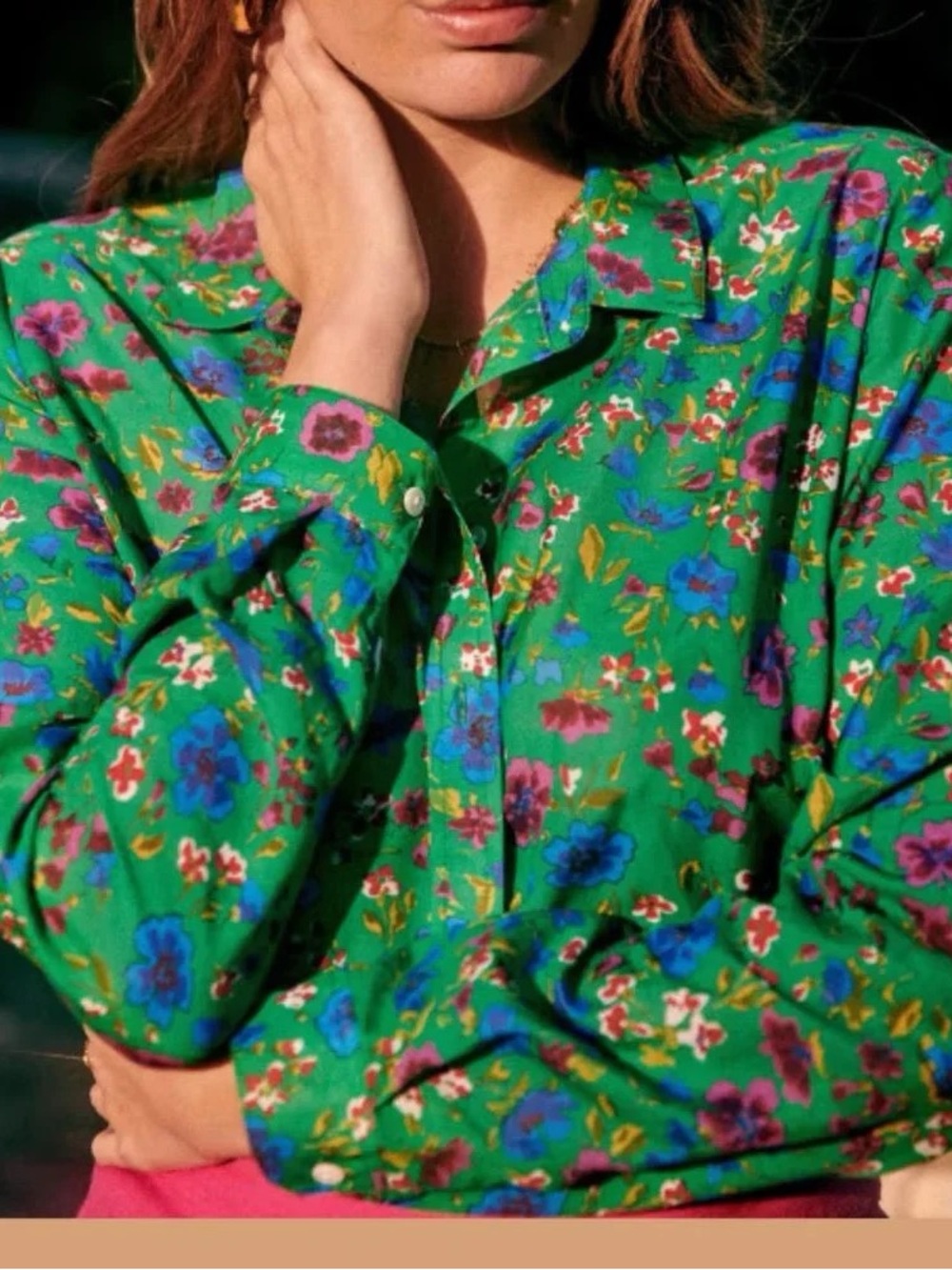 Sézane Pierro shirt in Verde
